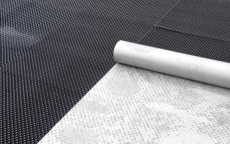 The drainage and water storage elements Floradrain® FD 40-E are covered with the System Filter TG in order to prevent the penetration of micro-particles from the substrate layer. © ZinCo Canada Floradrain® FD 40-E